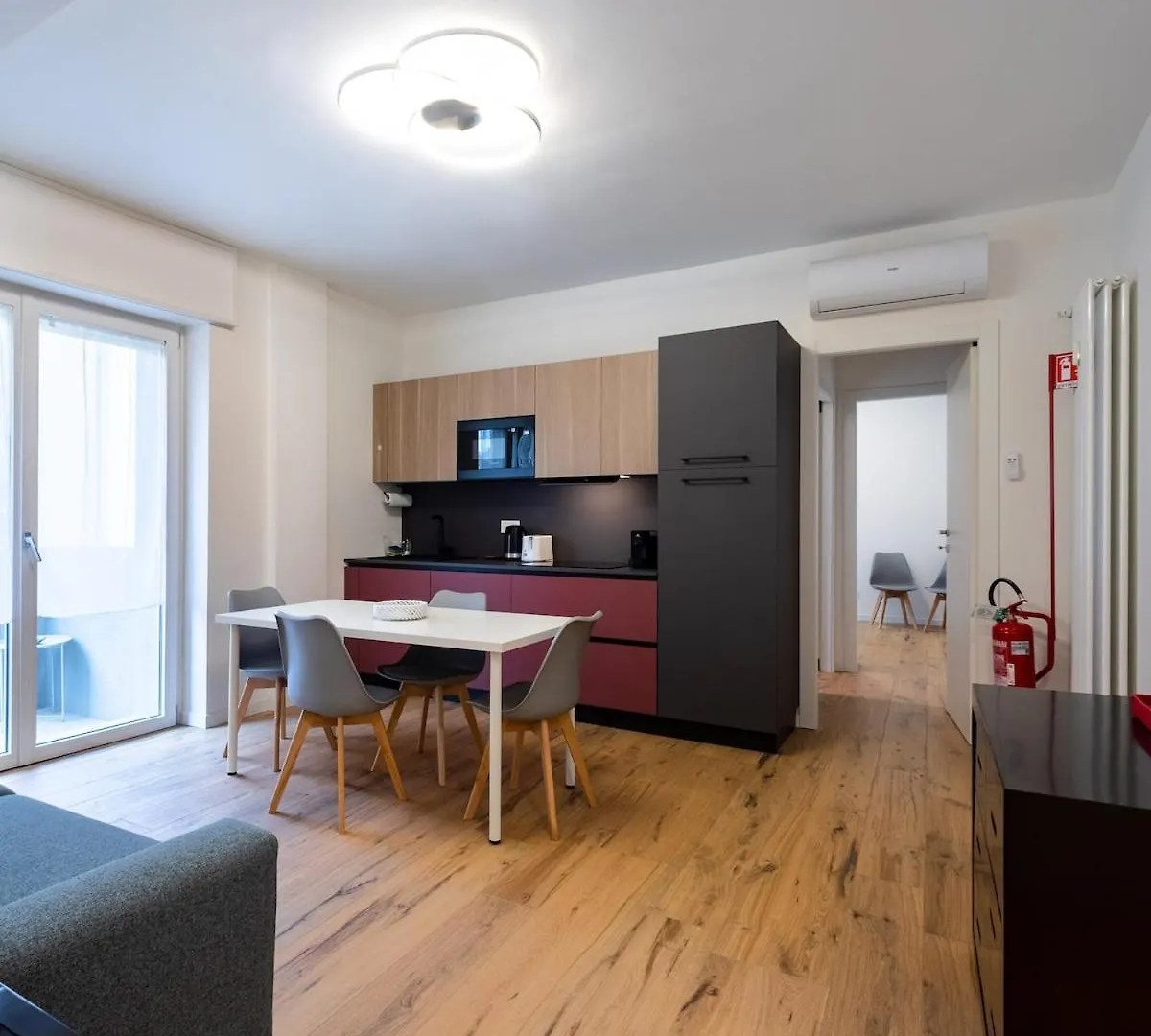 Modern Red Flat In Verona